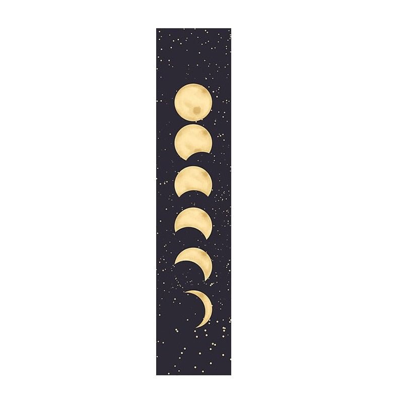 Psychedelic Moon Phase Tapestry Black Galaxy Night Sky Wall Hanging Moon phase Throw Blanket Home Decor Wall Hanging tapestry