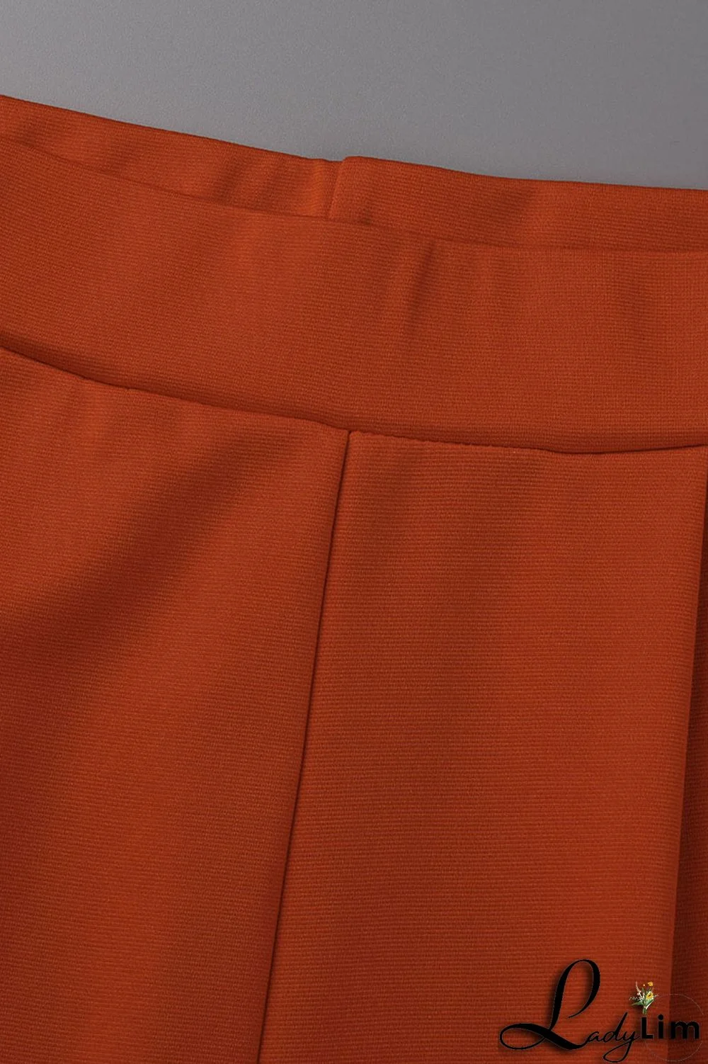 Tangerine Casual Solid Patchwork V Neck Long Sleeve Two Pieces