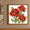 Flower Of Happiness - 14CT Stamped Cross Stitch 17*17cm/6.69*6.69in(Brand)