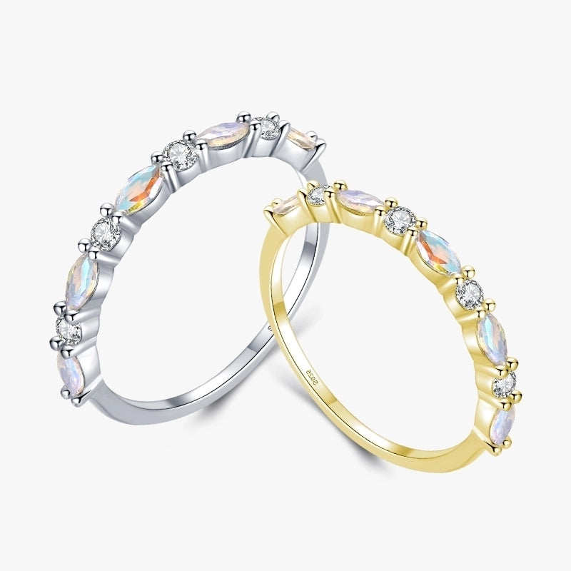 925 Sterling Silver Zircon Horse Eye Rings