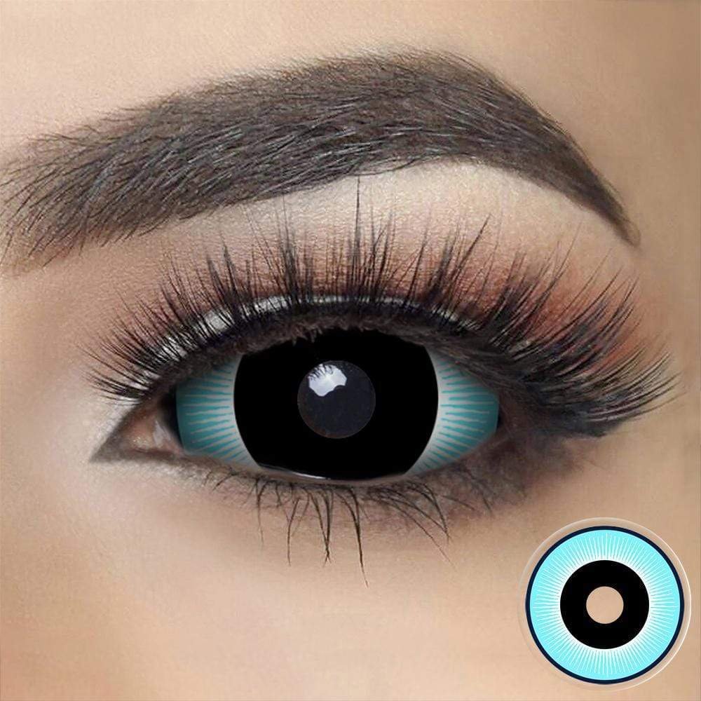 Black and Blue Sclera Cosplay Contacts