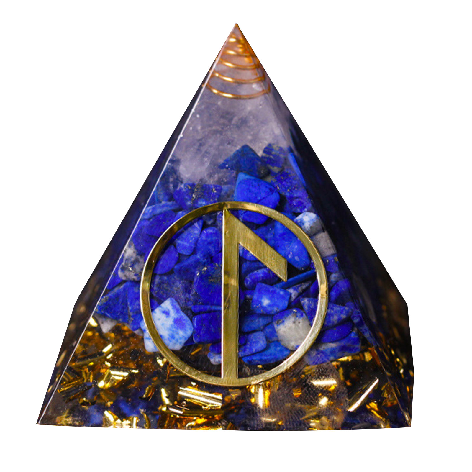 

6cm Natural Orgonite Pyramid Chakra - Water, 501 Original