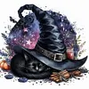 Witch Hat Cat-11CT Stamped Cross Stitch 40*40cm