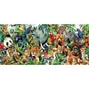 (US Local)Frameless DIY Hand Painted on Canvas Animal Family Paint By Numbers Kits80x40cm