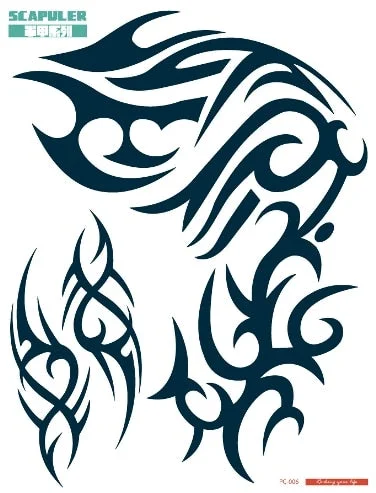 32*24cm Big Tattoo Stickers Green Butterfly Fish Dragon Buddha Waterproof Temporary Flash Tattoos Full Back Chest For Men Women