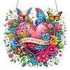 Mothers Day DIY Diamond Painting Acrylic Special Shape Pendant Hanging Kit