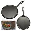 Cast Iron Round Griddle Nonstick Flat Skillet for Camping Indoor Outdoor Cooking