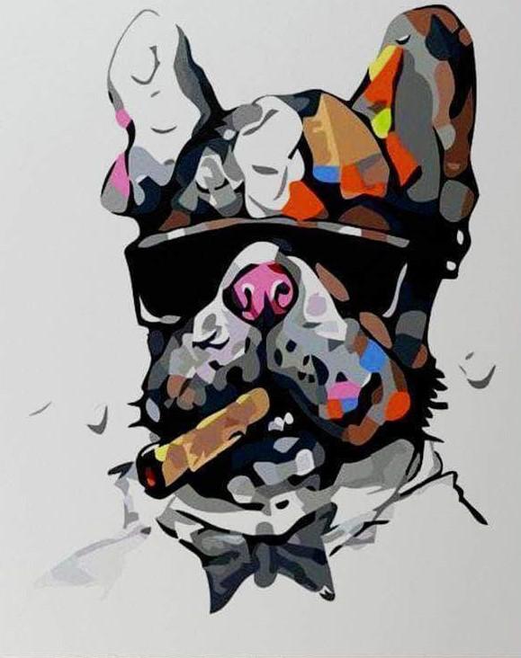 

Colorful Boss Dog – Paint By Numbers - 40*50CM, 501 Original