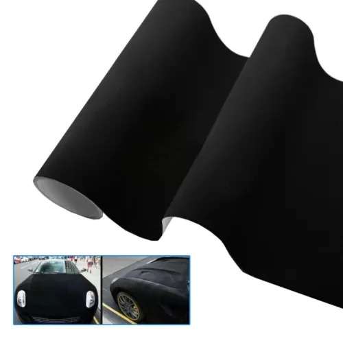 Dronehint 135*50cm Black Wrap Sticker Velvet Fabric Suede Film For Car Interior Accessory (For: Acura) Parts