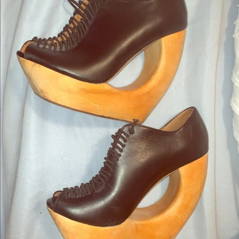 Gooshoes Open Toe Wedge Heels Sandals