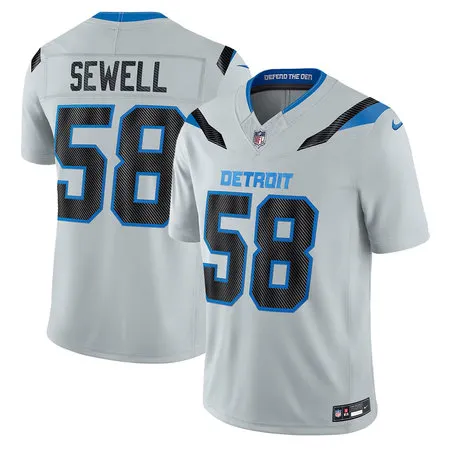 Men's Detroit Lions #58 Penei Sewell Grey 2026 Rivalries Collection Vapor F.U.S.E. Limited Jersey