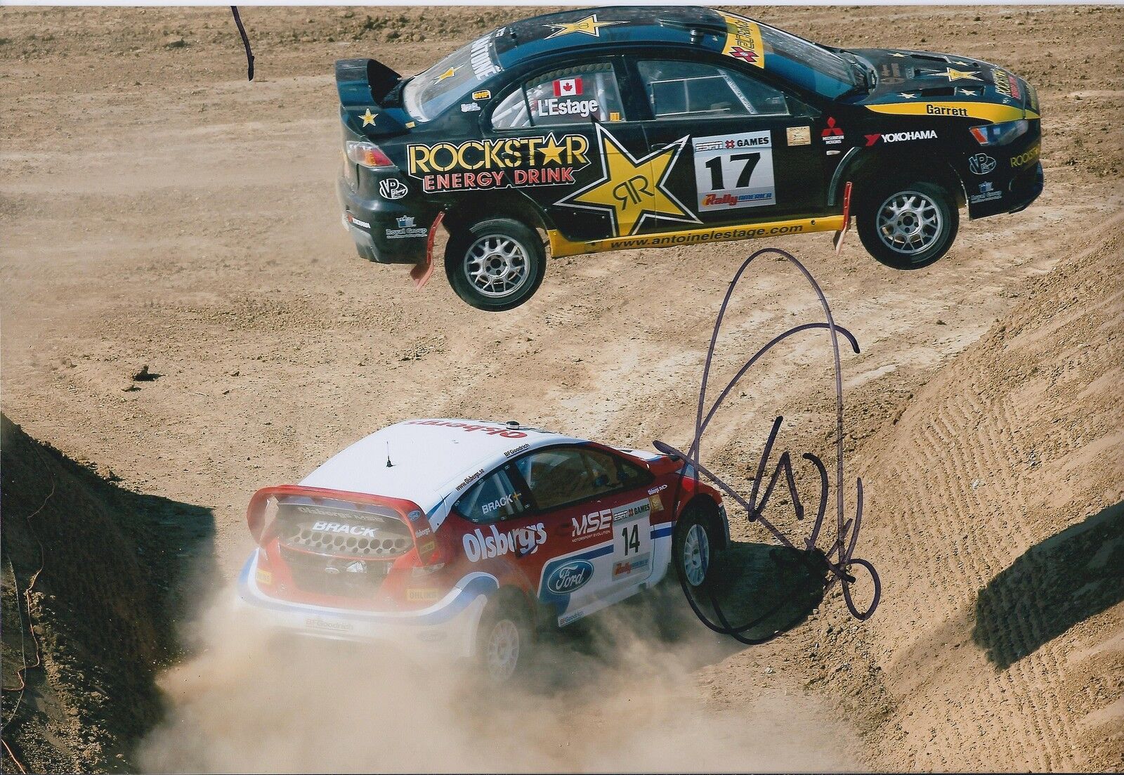 Kenny BRACK 12x8 Signed FORD Rally Photo Poster painting In Person Autograph Genuine AFTAL COA