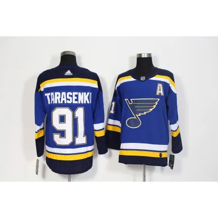 Men's  St. Louis Blues #91 Vladimir Tarasenko Navy Blue Stitched NHL Jersey