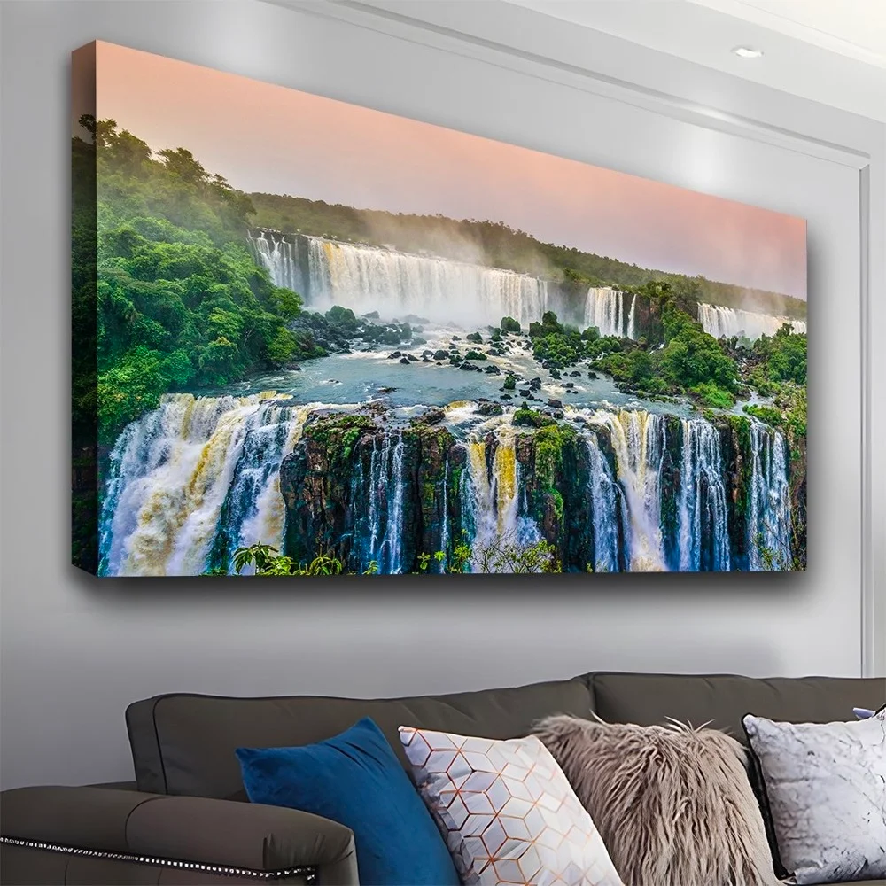 Mountain Waterfall Canvas Wall Art