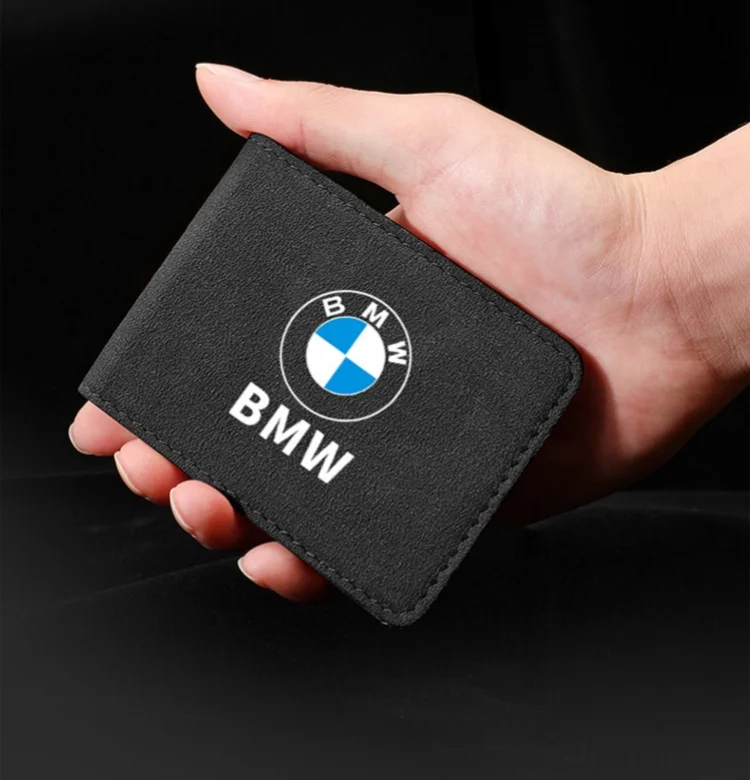Car logo driver's license leather case card holder
