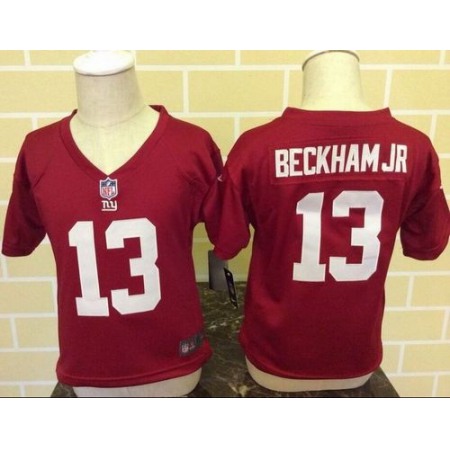 Toddler  Giants #13 Odell Beckham Jr Red Alternate Stitched NFL Elite Jersey