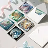 6Pcs Diamond Painting Marine Treasures Greeting Card Set with Envelopes for Birthdays Thanksgiving & Special Occasion