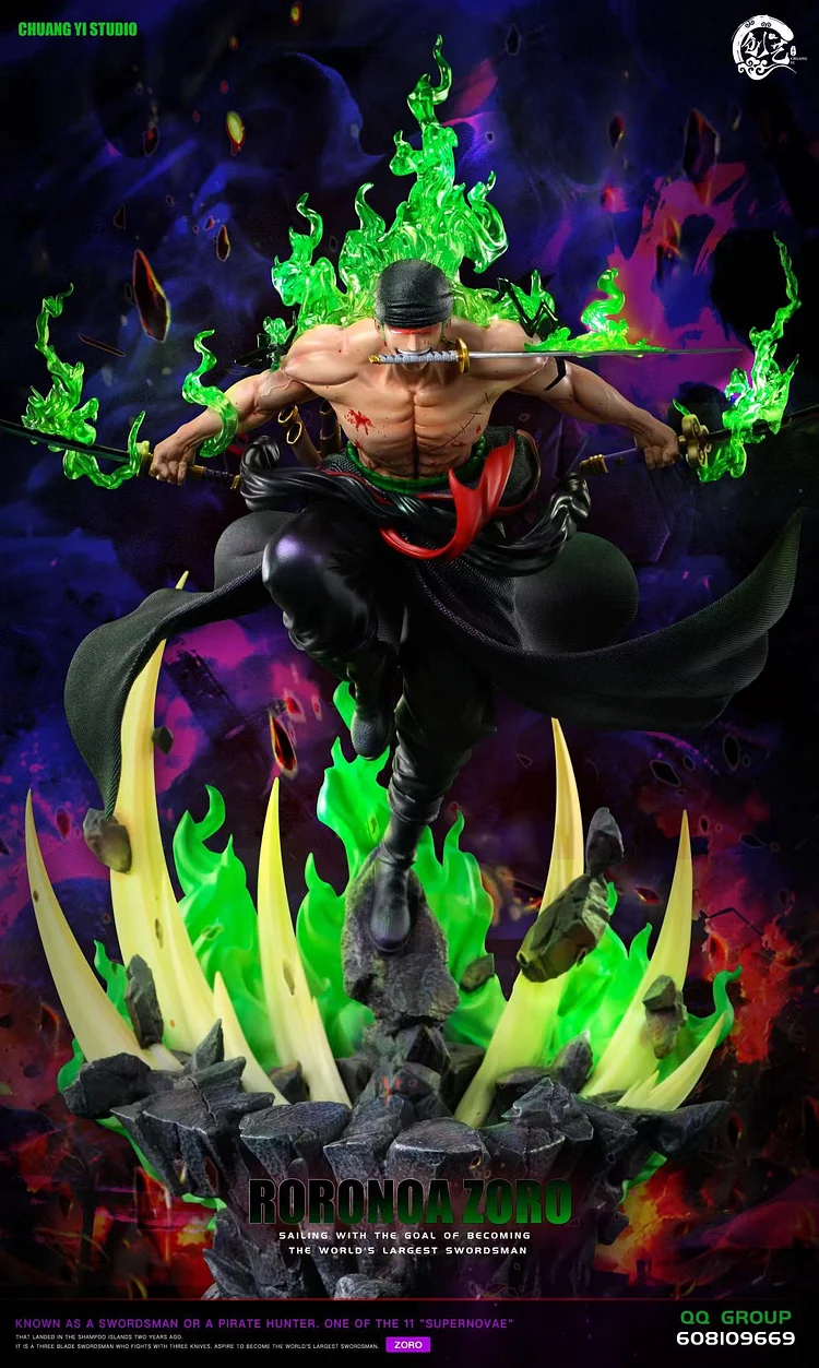 CreateArk Studio - One Piece Purgatory Demon Slash Zoro Statue(GK)-