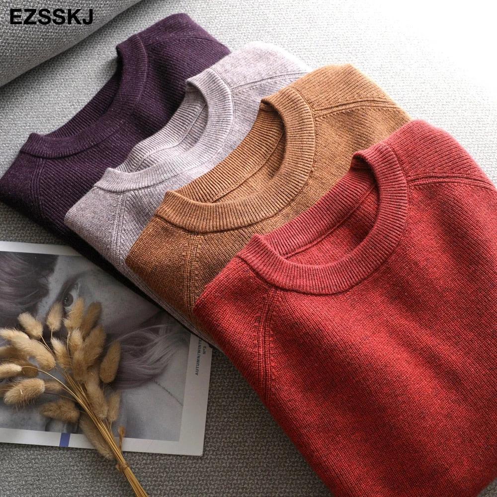 casual Autumn autumn winter thick loose sweater Pullovers Women female oversize O-neck sweater knit Jumpers top