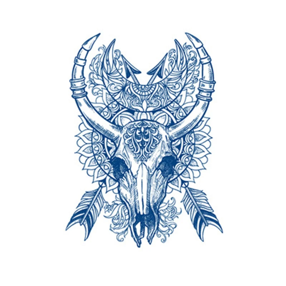 1PC Waist Sexy Body Art Ink Juice Flower Lion Flash Tattoos Lasting Waterproof Temporary Tattoo Sticker For Men Women Fake Tatoo