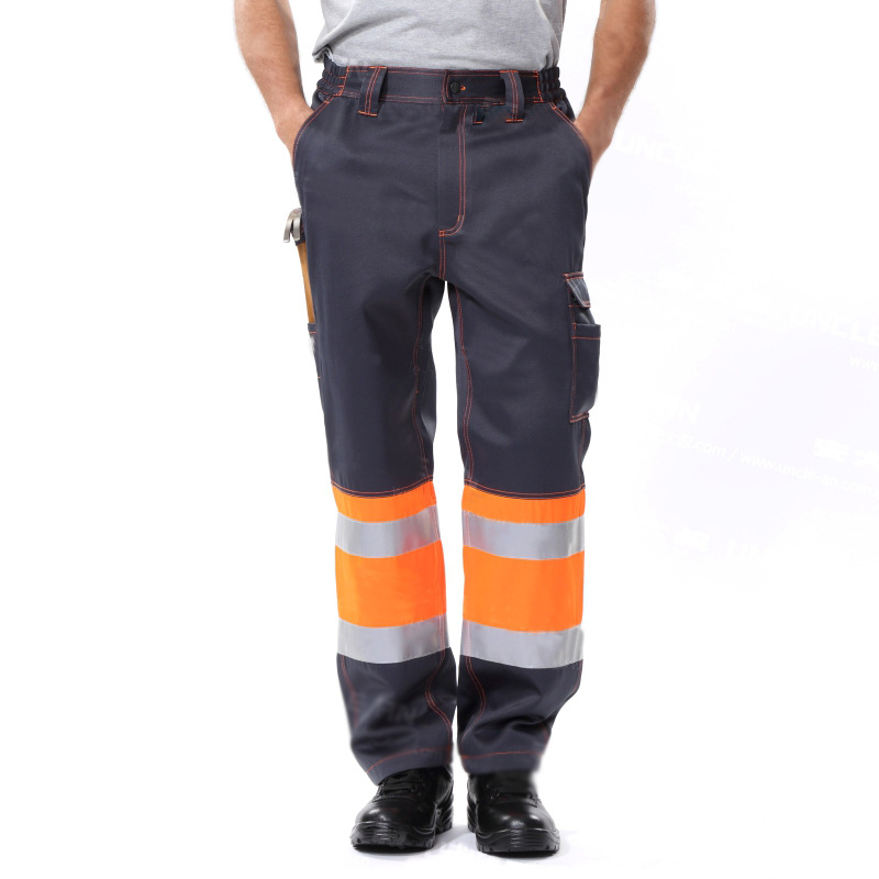 Mature Men Outdoor Work Construction Dock Reflective Pants