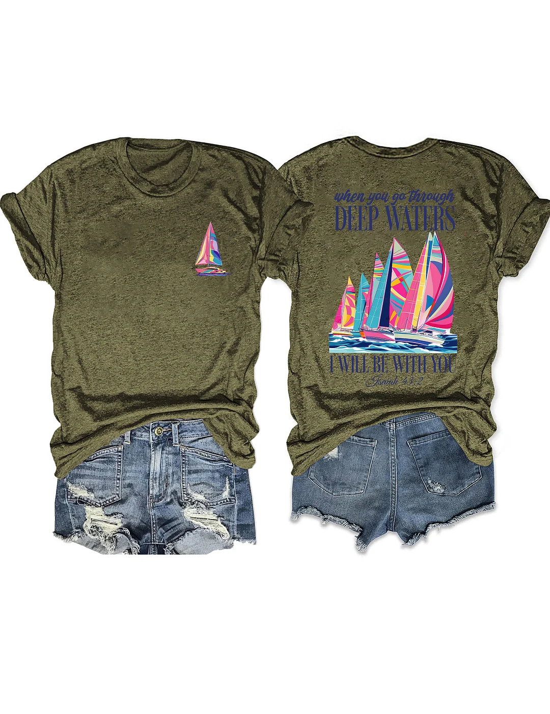 When You Go Through Deep Waters T-shirt