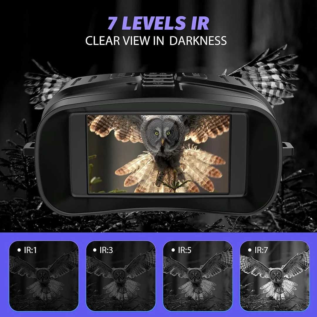 Night Vision Goggles, Night Vision Binoculars with 2500Ah Fast Charging Battery, 3'' HD Screen