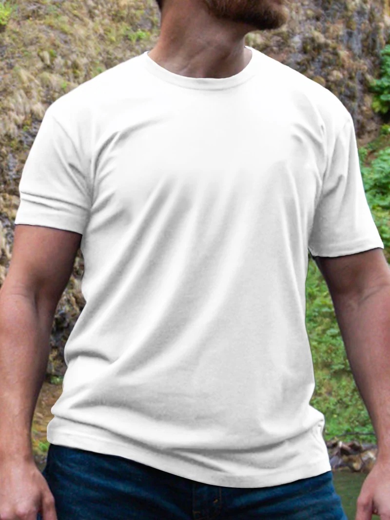 Solid Color Short Sleeve Men's T-Shirt in  mildstyles