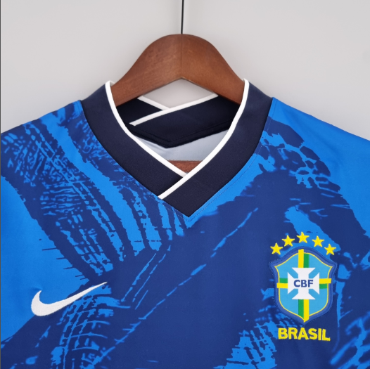 2022 Brazil Classic Blue Football Shirt Thai Quality