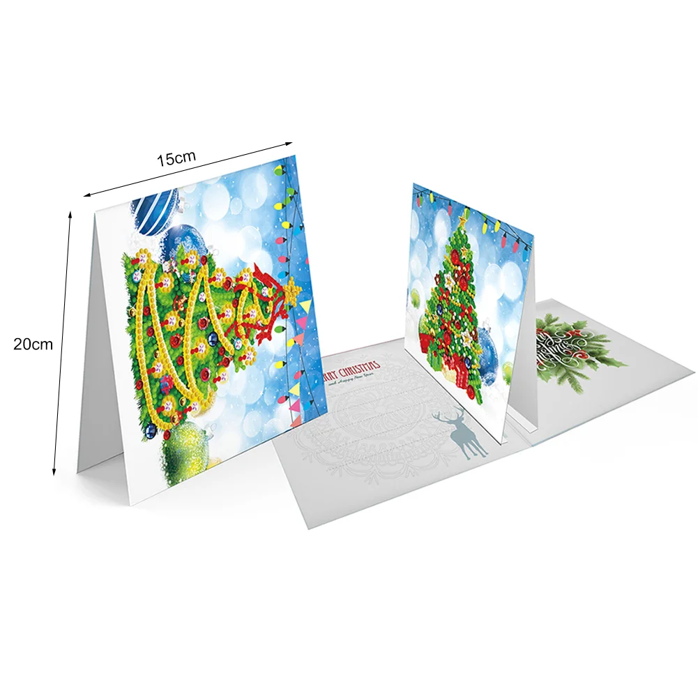 8pcs DIY Special Drill Diamond Painting Christmas Card