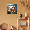 Diamond Painting-DIY Full Round Drill Frame Flower Pig