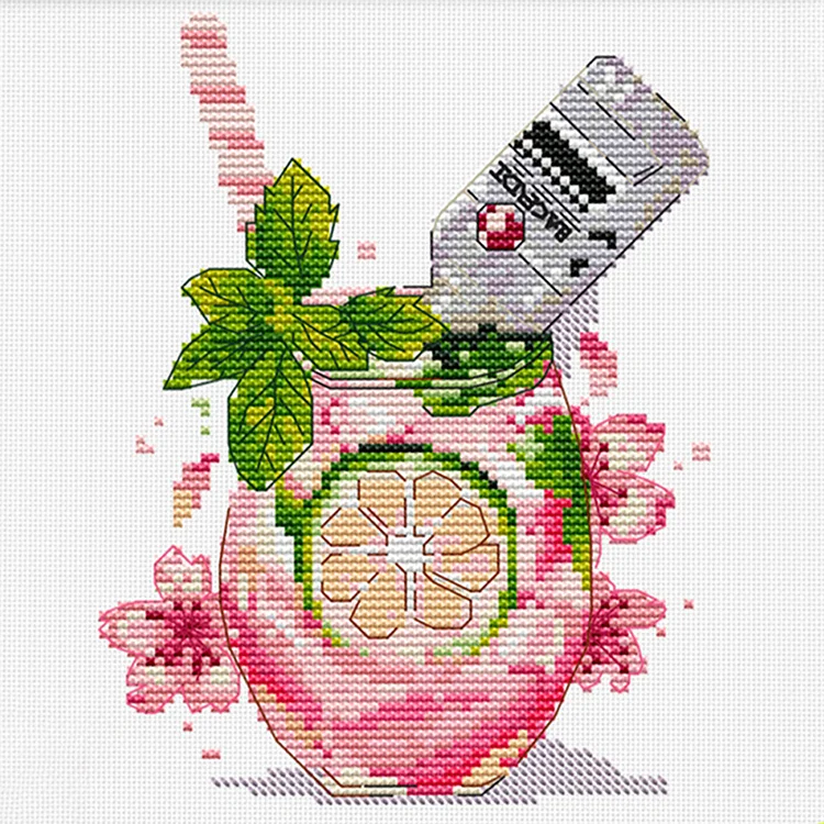 『Spring Brand』Drink - 11CT Stamped Cross Stitch(30*30cm)