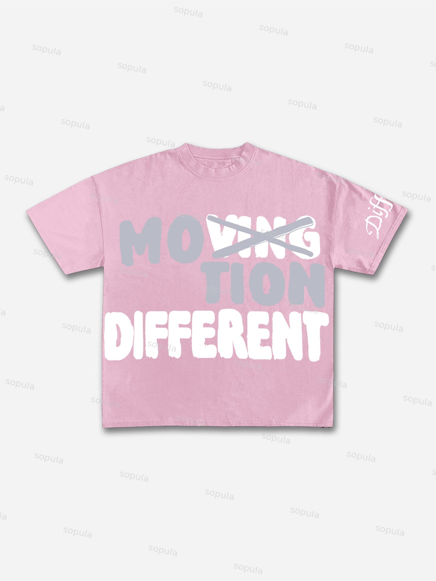 Vintage Motion Different Graphic 100% Cotton Short Sleeve T-Shirt