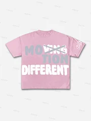 Vintage Motion Different Graphic 100% Cotton Short Sleeve T-Shirt