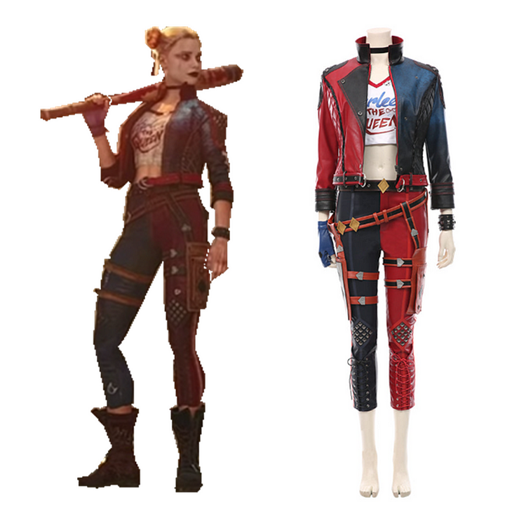 Suicide Squad: Kill the Justice League T-shirt Pants Outfit Harleen Quinzel/Harley Quinn Halloween Carnival Suit Cosplay Costume