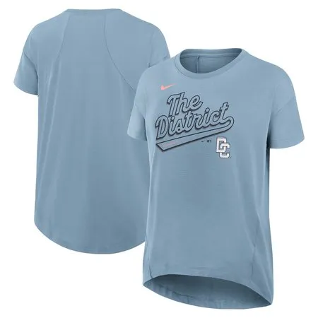 Women's Washington Nationals  Blue 2025 City Connect Flowy Fashion Tri-Blend Performance T-Shirt