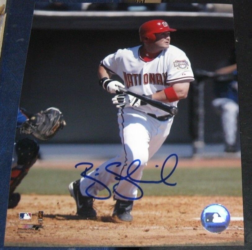 Brian Schneider Washington Nationals SIGNED AUTOGRAPHED Photo Poster painting FILE 8x10 Baseball