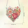 DIY Heart Flower Grass Diamond Painting Acrylic Single-Sided Hanging Pendant