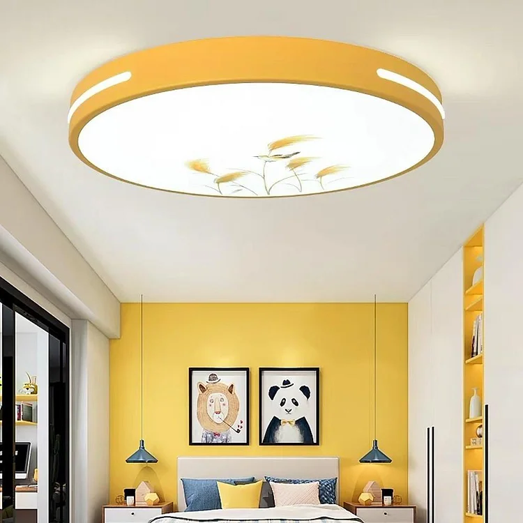 Circular with Cute Pattern LED Modern Flush Mount Ceiling Light - Appledas