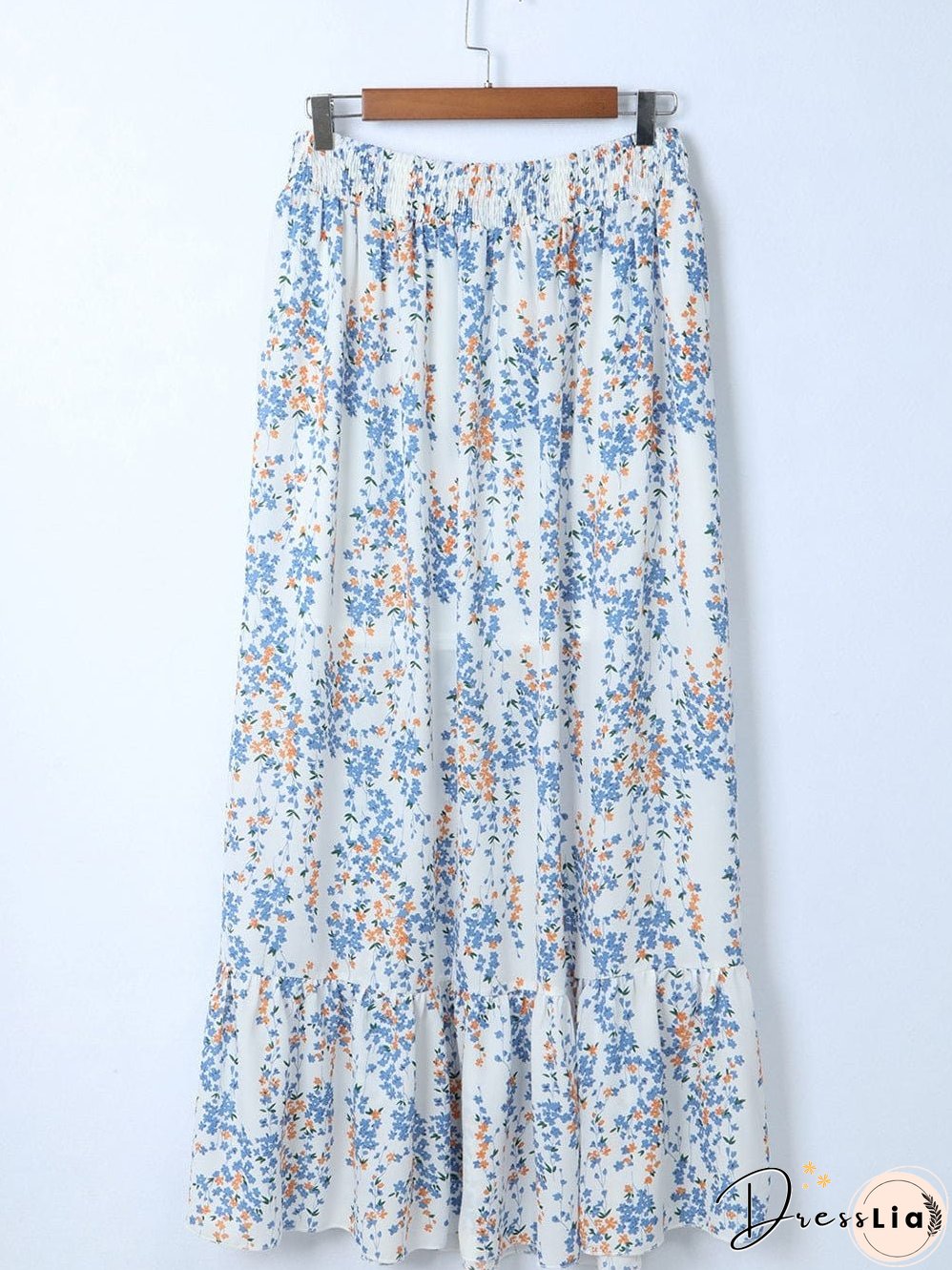 Floral White Bohemian Chic Two Piece Maxi Dress Set