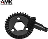 AMK 6Pcs Metal Bevel Gear 13T+23T Ring Pinion Set with Alxe Differential Spool for 1/18 RC Crawler Car Axial UTB18 Upgrades (1 Set)