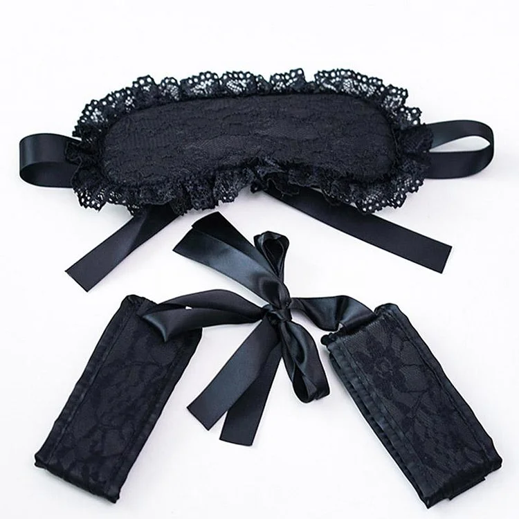 Lace Eye Mask Bracelet Set - Modakawa Modakawa
