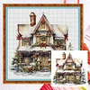 Christmas Cabin-18CT Counted Cross Stitch 35*35cm/13.78*13.78in
