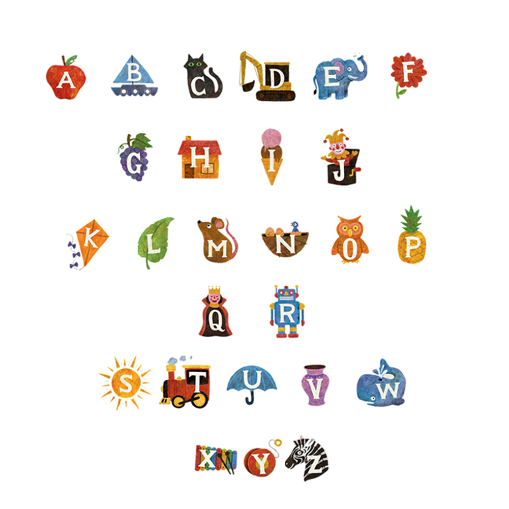 

Cute 26 Letters Wall Stickers for Kids Room Baby Nursery DIY Mural Decor, 501 Original