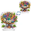(US Local)Flower Double Sided Effect Table Top Diamond Painting Desktop Ornaments Kit (Pencil)
