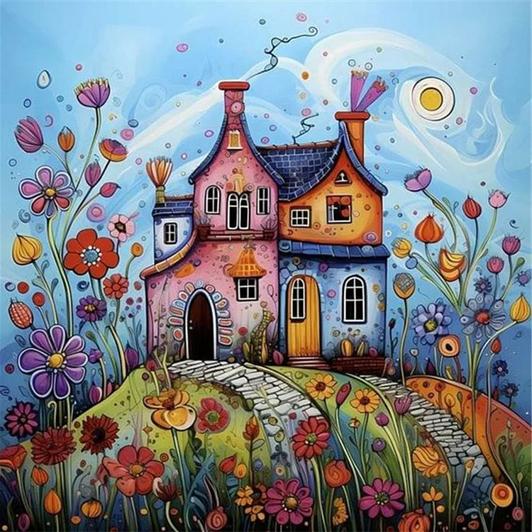 Village House 40*40CM (Canvas) Full 40*40CM Drill Diamond Painting gbfke