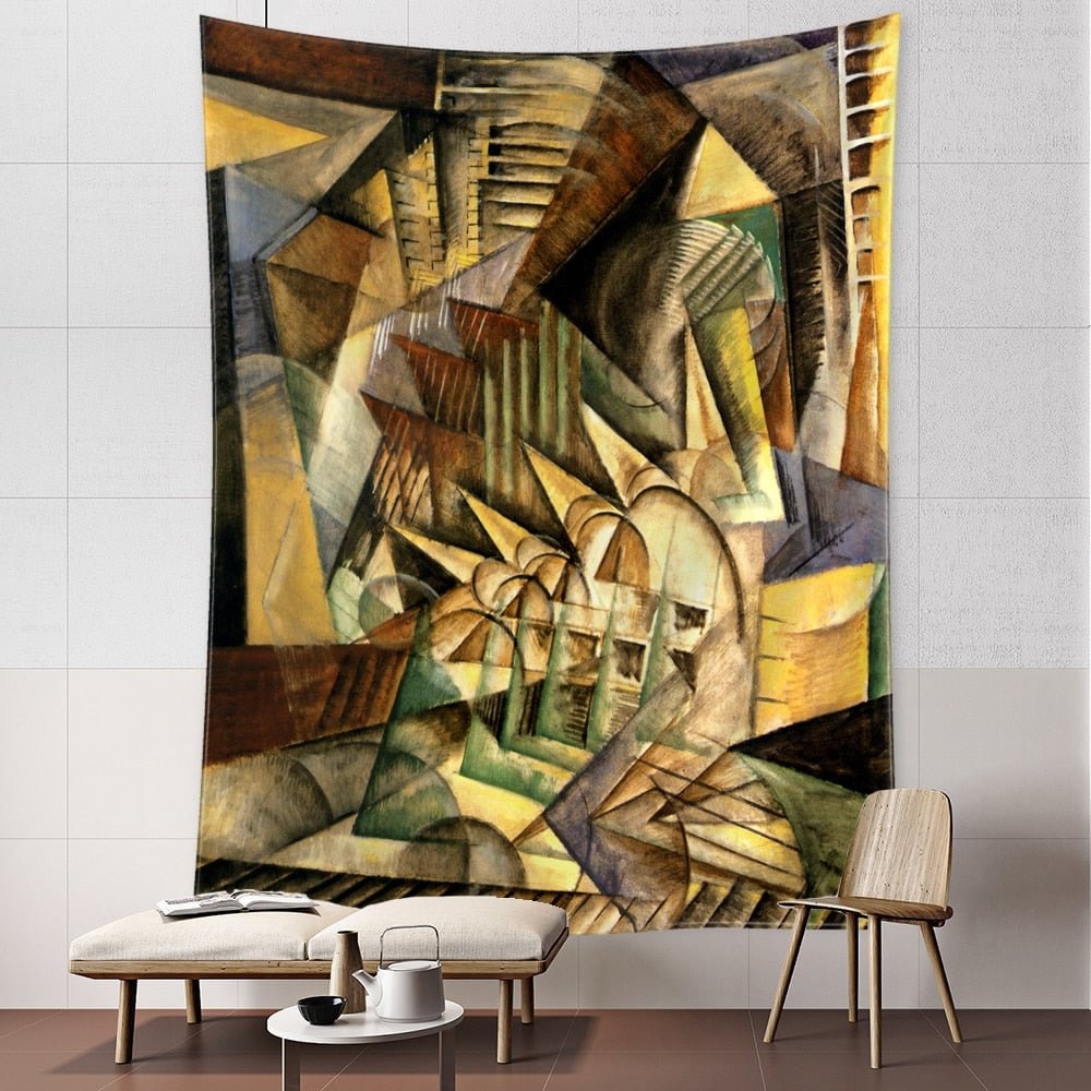 Mona Lisa Graffiti Tapestry Wall Hanging Boho Style Psychedelic Witchcraft Hippie Tapiz Bedroom Art Home Decor