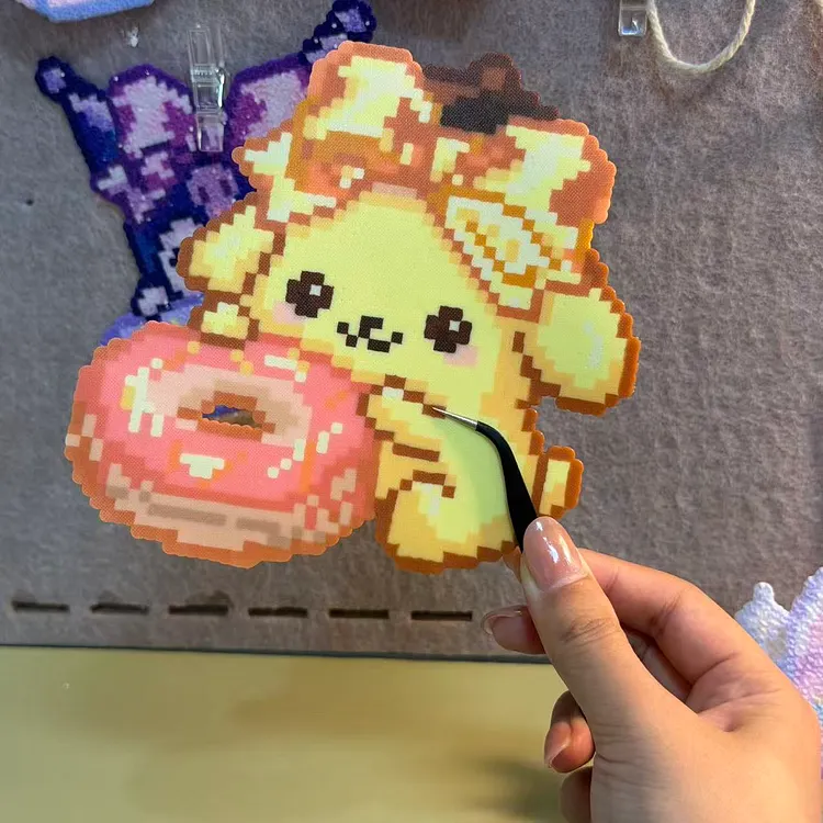 Yellow Doughnut Pom Digital Pattern 