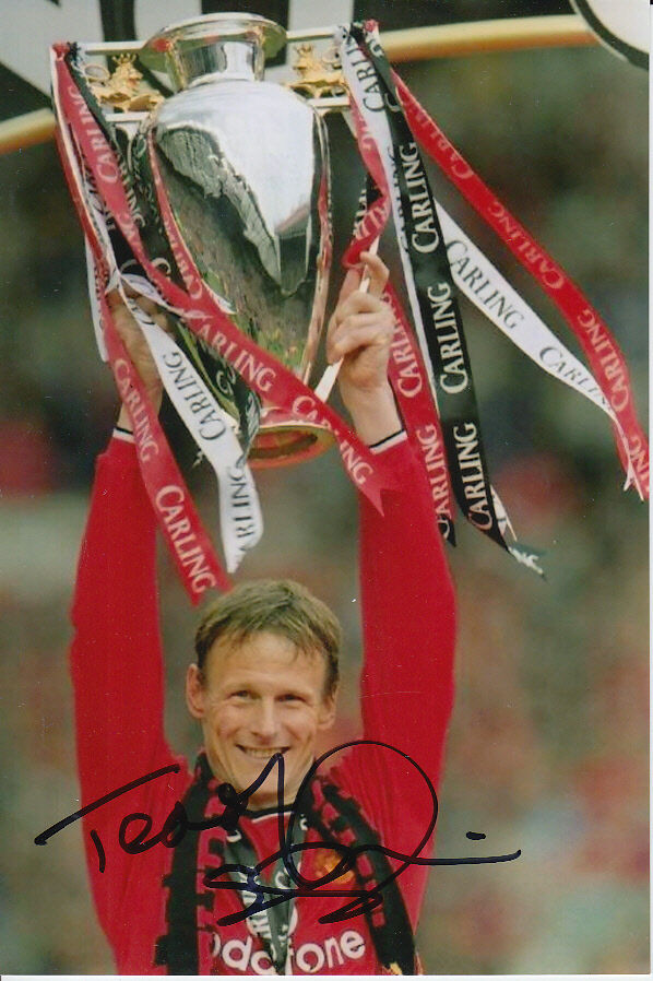 MANCHESTER UNITED HAND SIGNED TEDDY SHERINGHAM 6X4 Photo Poster painting 1.