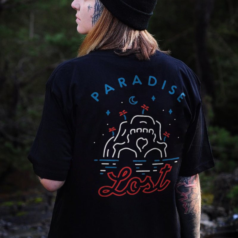 PARADISE printed ladies casual T-shirt designer